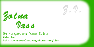 zolna vass business card